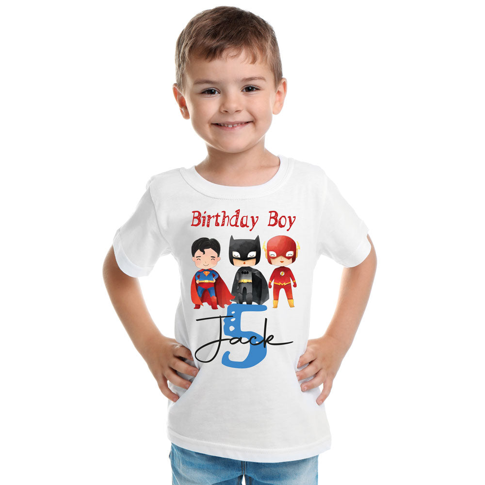 Superhero birthday t shirt Sparkle Tots