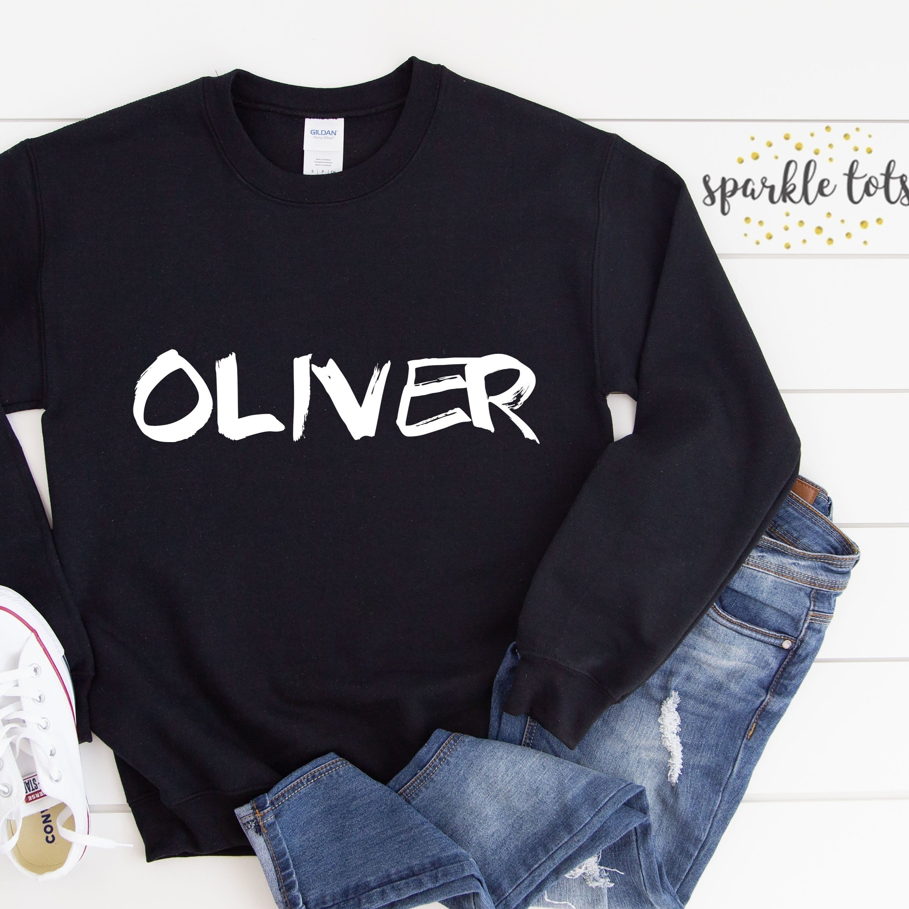 Personalised Custom Name Jumper for Kids Trendy Boys Girls Sweater Custom Baby Toddler Clothing