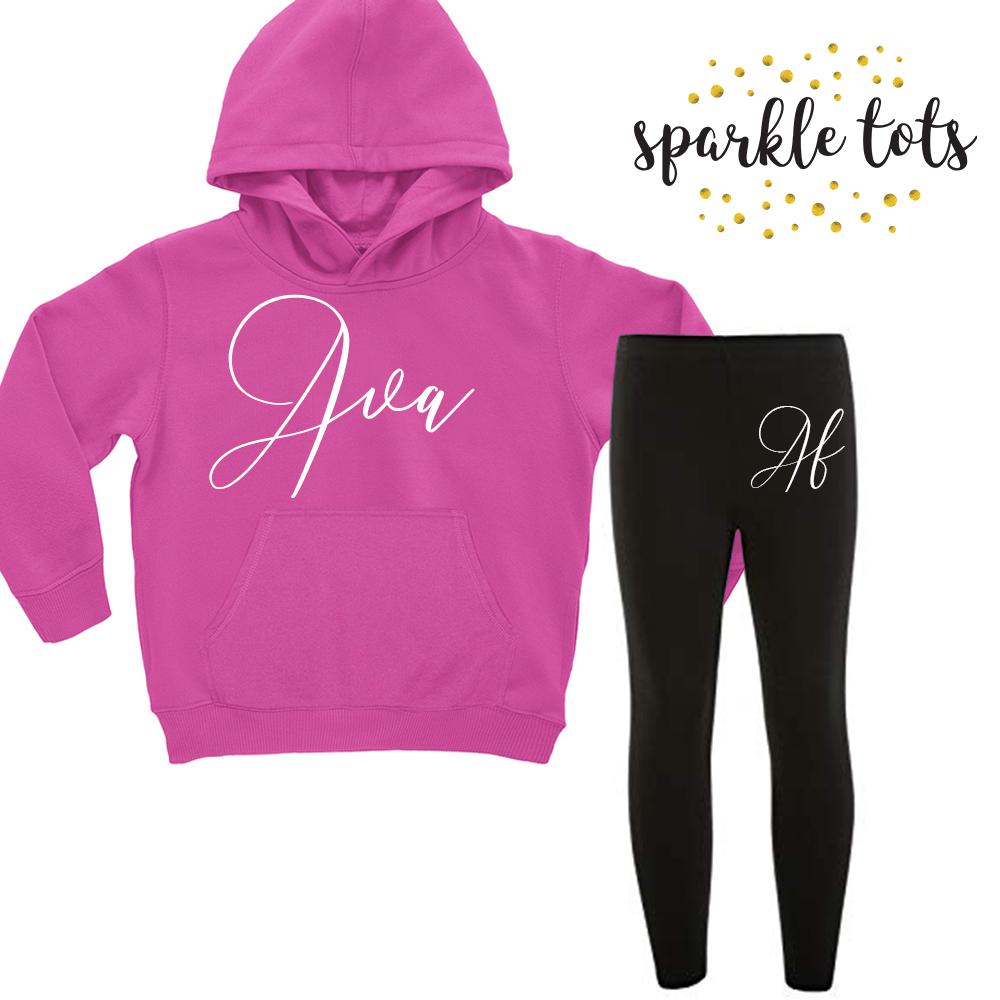 Girls personalised outlet hoodie