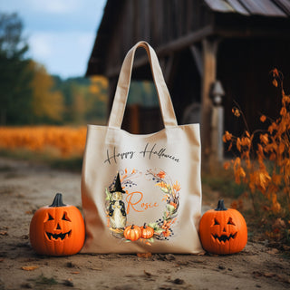 Personalised halloween tote bag