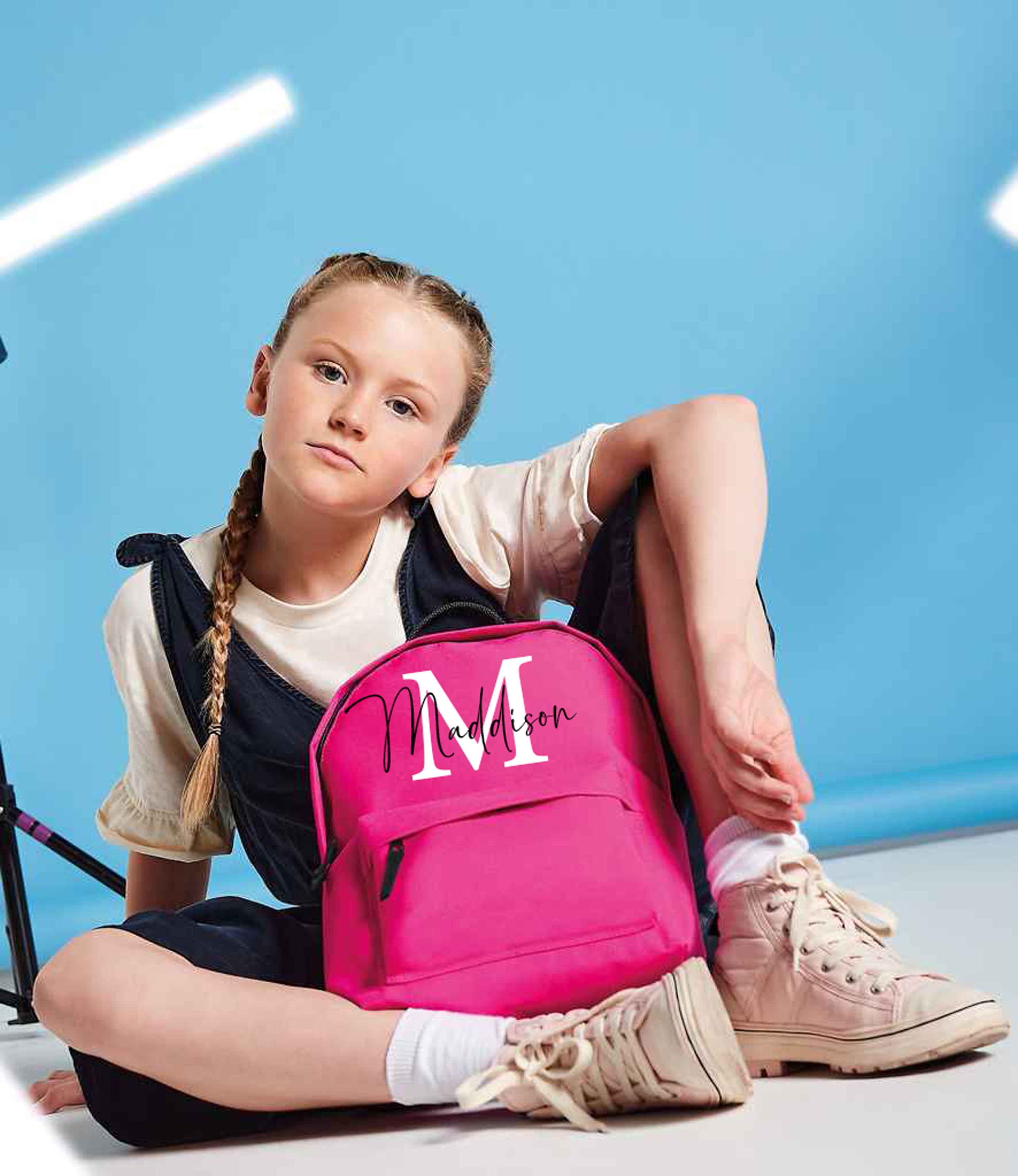 Personalised backpack from Sparkle Tots – a unique and stylish accessory for kids with custom print.