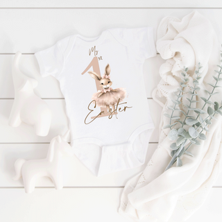 Adorable My 1st Easter baby grow from Sparkle Tots – perfect attire for your baby's first Easter celebration, crafted for cuteness and comfort.
