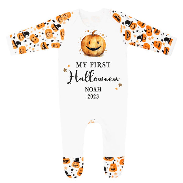 Personalised Halloween baby romper for 1st Halloween