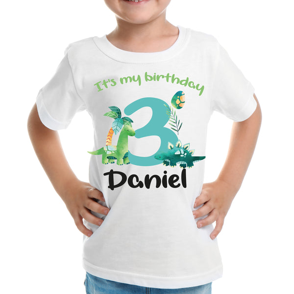 Boys dinosaur birthday shirt