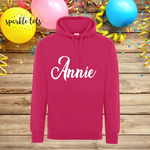 Girls personalised name hoodie