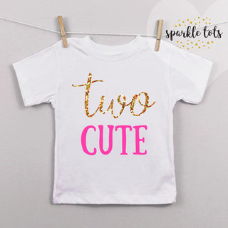 TWO Cute Birthday Shirt - 2nd Birthday Shirt