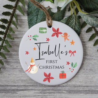 "Baby's 1st Christmas Tree Decoration - Personalised Ornament - Sparkle Tots"