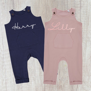 Personalised baby dungarees