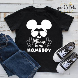 mickey is my homeboy, boys disney shirt, Toddler shirt