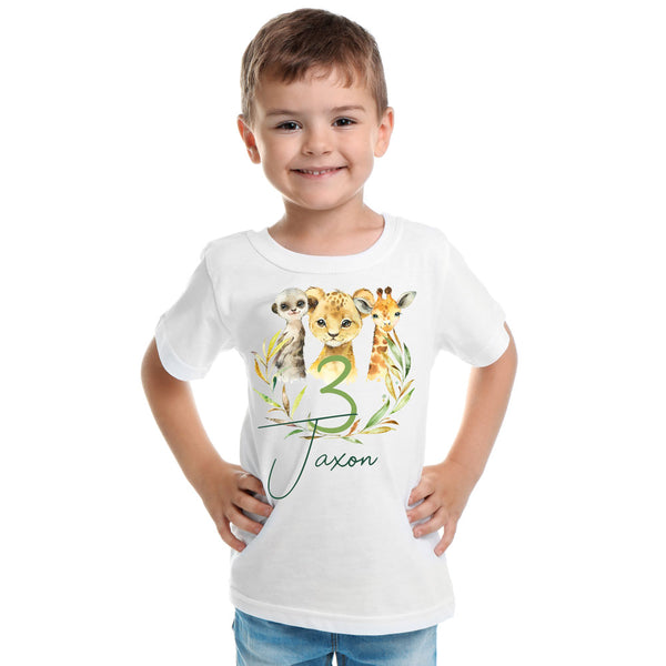 Boys safari birthday t-shirt