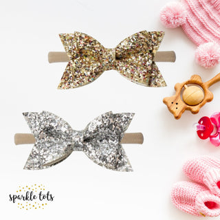 Gold Silver bow headbands