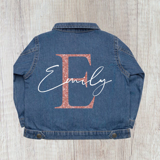 Personalised baby denim jacket