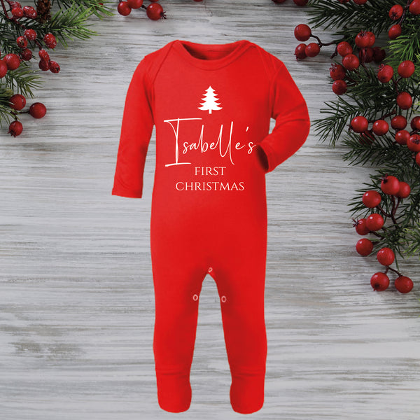 1st Christmas baby romper