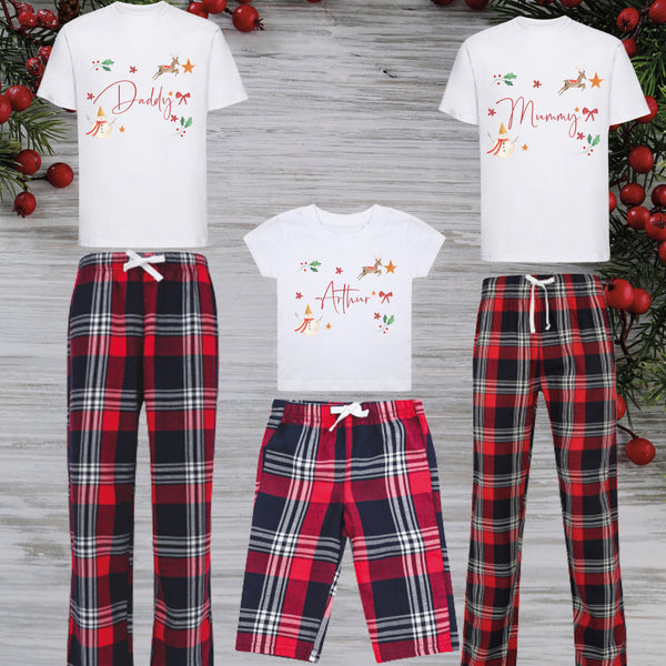 Personalised family Christmas pyjamas