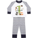 Boys 1st birthday pyjamas with name and age