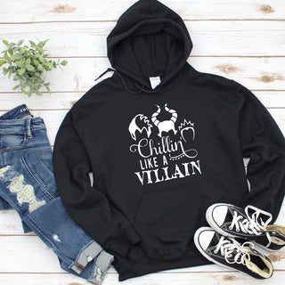 Chillin Like a Villain Custom Halloween Hoodie Sparkle Tots