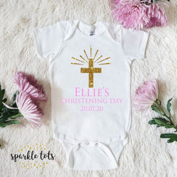 Personalised Christening baby grow 