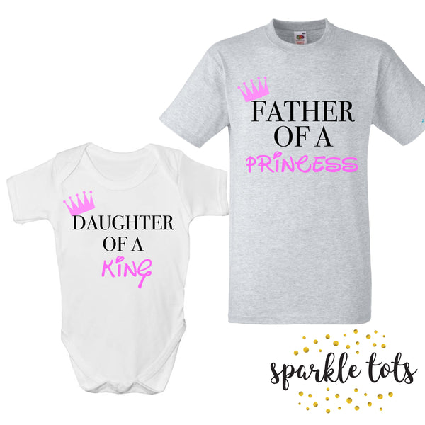 Father and daughter matching shirts set by Sparkle Tots