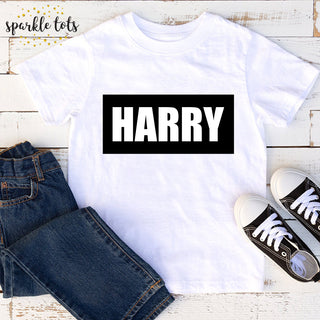 Kids personalised name top