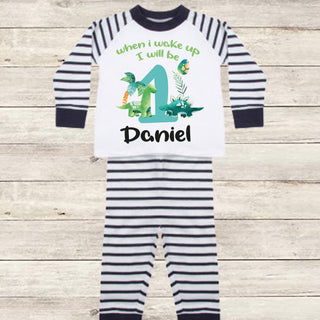 Personalised Dinosaur Birthday Pyjamas