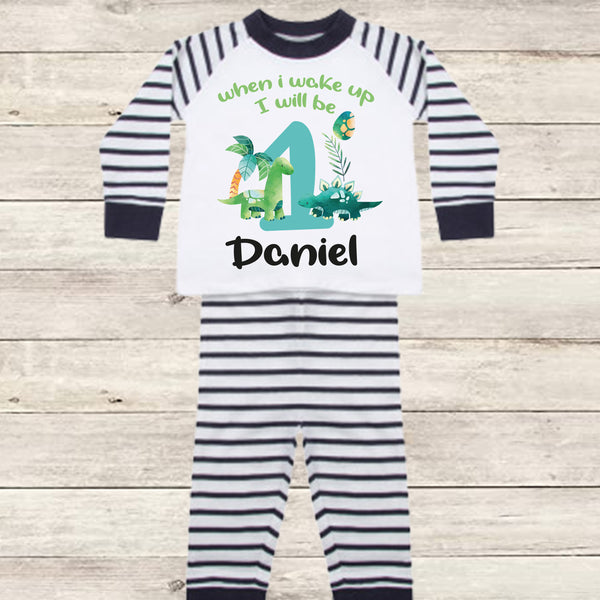 Personalised Dinosaur Birthday Pyjamas