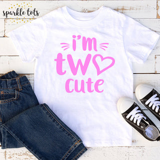 I'm two cute, birthday shirt, 2nd birthday shirt