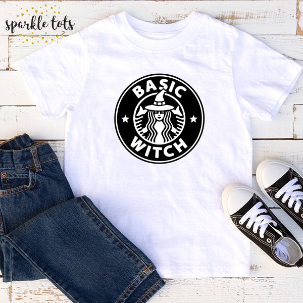 "Basic Witch Shirt - Unisex T-Shirt or Baby Grow - Halloween Top/Bodysuit/Babygrow by Sparkle Tots"
