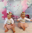 Girls Pink 1st Birthday 'One' Outfit