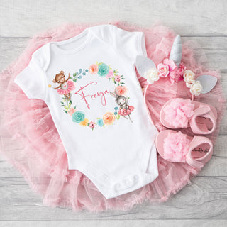 Personalised girls baby grow or t-shirt