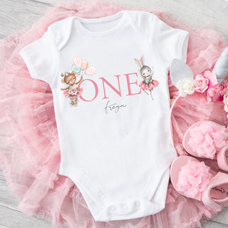 "Ballerina Baby Grow or Shirt - Personalised Infant Bodysuit or T-Shirt - Sparkle Tots"