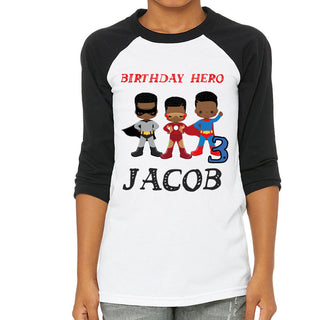 Black superhero shirt