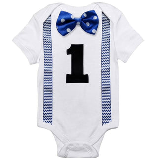 Baby Boys 1st Birthday Bodysuit Blue