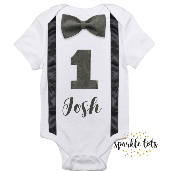 Baby Boys 1st Birthday Bodysuit - 1st birthday baby grow - boys birthday romper - boys birthday onesie