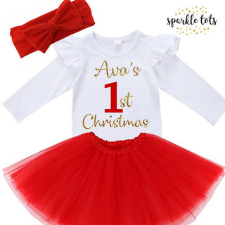 Luxury Girls My 1st First Christmas Outfit
