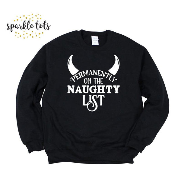 Permanently on the naughty list jumper