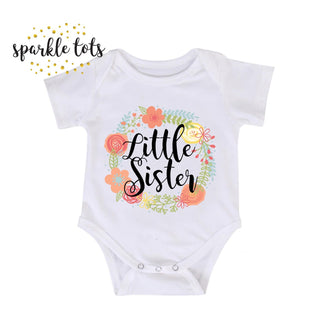 Little sister bodysuit baby girl gifts little sister gifts baby shower gift baby grow bodysuit