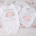 Thoughtfully crafted baby gifts with a "After Every Storm Comes a Rainbow" theme. Perfect for celebrating the arrival of a rainbow baby. Choose from onesies, blankets, and gift sets. Crafted with love and care for a new beginning.