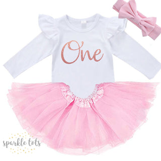 Ruffle 1st birthday outfit