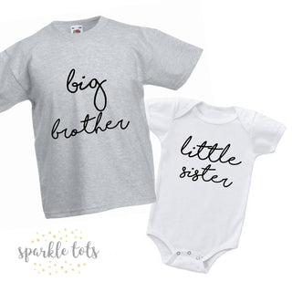 big brother little sister shirts, baby grow, matching outfits